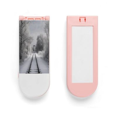 WYUSPGK Adjustable Portable Fill Light Holder with Phone Stand, Snowy Train Tracks Print, Three Light Modes and Built-In Mirror