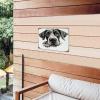 Personalized Metal Tin Sign with “Peeking Great Dog” Text, Customizable, Garden Signs, 3D Art, Pet Dog Portrait, Wall Decor, Aluminum Sign for Living Room view 3