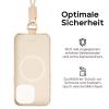 WIIUKA iPhone 16 Pro Max Leather Crossbody Case, Beige Cream view 3