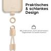 WIIUKA iPhone 16 Pro Max Leather Crossbody Case, Beige Cream view 4
