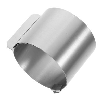 PRETYZOOM Adjustable Stainless Steel Mousse Ring, Round, 1 pc, Silver