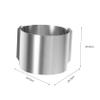 PRETYZOOM Adjustable Stainless Steel Mousse Ring, Round, 1 pc, Silver view 2