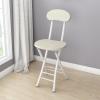 BVDHASDBT Lightweight Folding Chair with Metal Frame, Armrests and White Wood Grain view 1