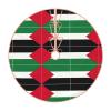 Palestine Flag Christmas Tree Skirt, Classic Red Tartan view 1