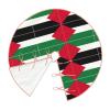 Palestine Flag Christmas Tree Skirt, Classic Red Tartan view 3