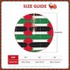 Palestine Flag Christmas Tree Skirt, Classic Red Tartan view 4