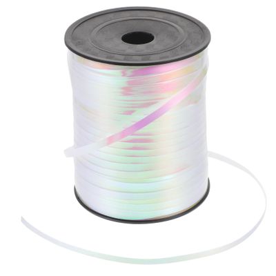 MOLUCKFU 1-Roll Rainbow Ribbon for Gift Wrapping, Balloon Decorations, Weddings, Birthdays, and Crafts