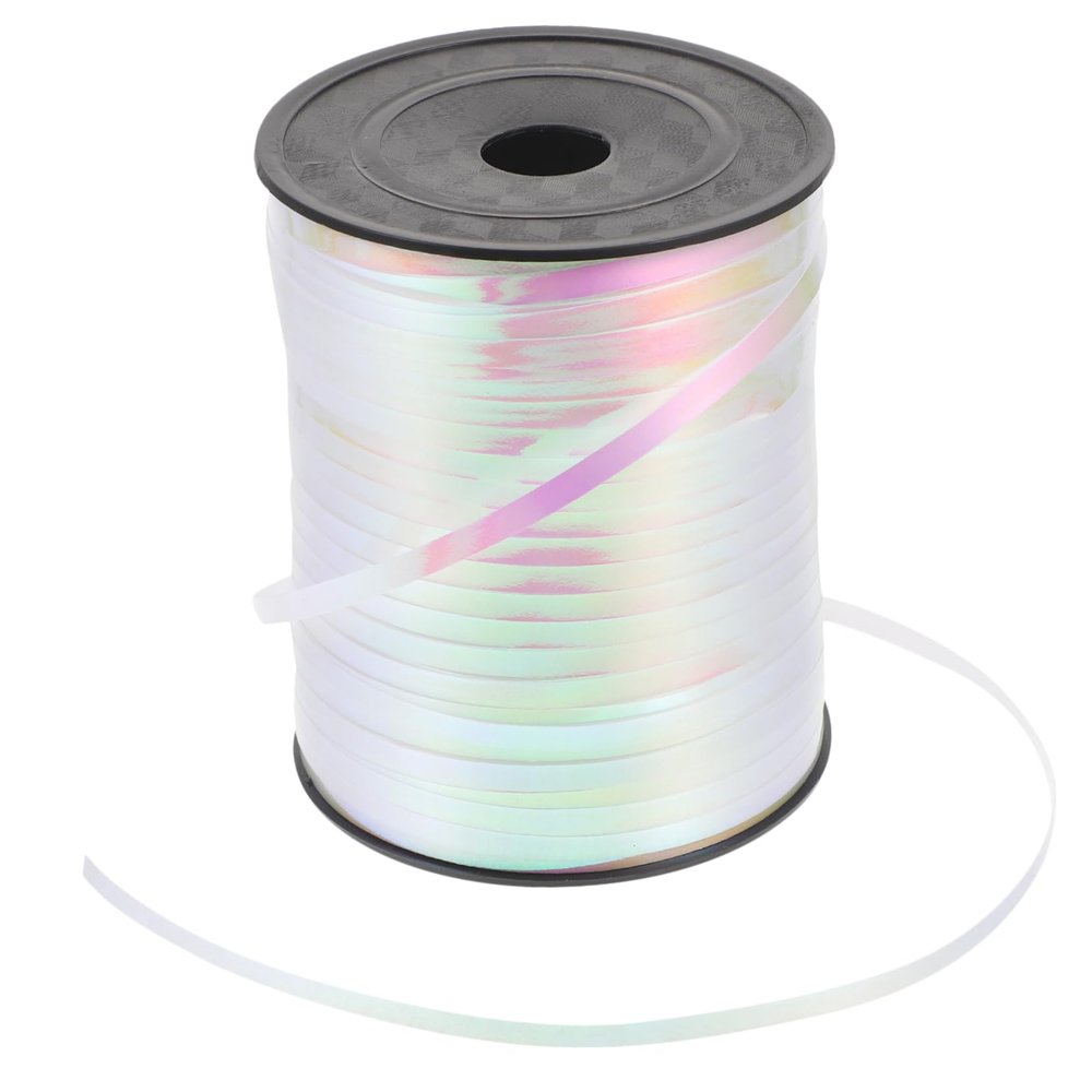 MOLUCKFU 1-Roll Rainbow Ribbon for Gift Wrapping, Balloon Decorations, Weddings, Birthdays, and Crafts