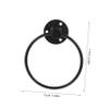 Industrial Iron Towel Ring, Wall-Mounted, Black view 2