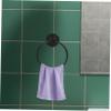 Industrial Iron Towel Ring, Wall-Mounted, Black view 3