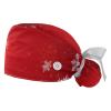 2-Pack Surgical Caps for Women and Men, Ponytail Hair Nets, Christmas Baubles and Snowflake Design view 1