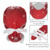 2-Pack Surgical Caps for Women and Men, Ponytail Hair Nets, Christmas Baubles and Snowflake Design view 4