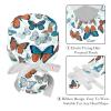 FQURFHY 2-Piece Surgical Caps for Women, Chef Hats, Kitchen Caps, Animal Butterfly view 4