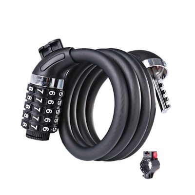 LSHIJI Bike Combination Cable Lock, 1.2 m, 5-Digit Anti-Theft Steel Cable Lock