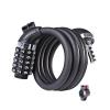 LSHIJI Bike Combination Cable Lock, 1.2 m, 5-Digit Anti-Theft Steel Cable Lock view 1