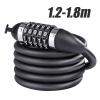 LSHIJI Bike Combination Cable Lock, 1.2 m, 5-Digit Anti-Theft Steel Cable Lock view 2