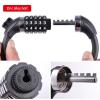 LSHIJI Bike Combination Cable Lock, 1.2 m, 5-Digit Anti-Theft Steel Cable Lock view 3