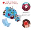 2-Piece Women's Ponytail Surgical Caps, Nursing Caps, Skull Flower view 3