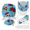 2-Piece Women's Ponytail Surgical Caps, Nursing Caps, Skull Flower view 4