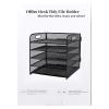 2-Pack 5-Tier Metal Document Trays, A4, Black view 2