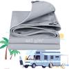 LDQBF Tarp, 6 x 7 m, 460 g/m² PVC, Gray view 1