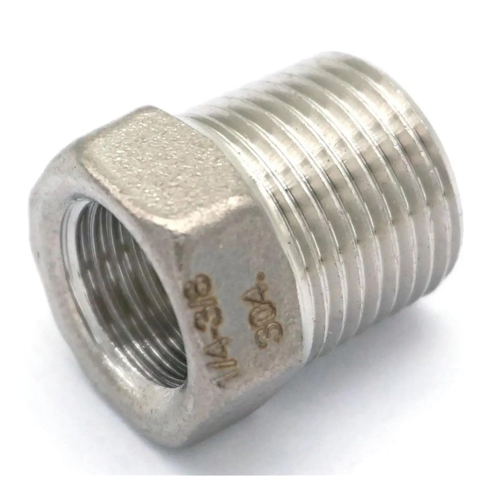 304 Stainless Steel Reducer, 3/8-Inch Male to 1/4-Inch Female Thread