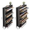 3-Tier Shoe Cabinet, Slim Gray Shoe Storage for Entryway view 2