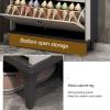 3-Tier Shoe Cabinet, Slim Gray Shoe Storage for Entryway view 4