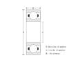 Deep Groove Ball Bearing, PEEK Plastic, 6801 2RS, High-Temperature, Double-Sealed, 12 x 21 x 5 mm view 3