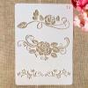 Painting Stencils, 4-Piece Set, A4, 29 cm, Leaf Designs, Reusable view 3
