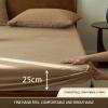 Luxury Egyptian Cotton Fitted Sheet for Double Beds, 180 x 200 cm, Deep Pink, Fits Mattresses up to 25 cm view 3