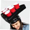 Inflatable Halloween and Christmas Party Game Hat, Black PVC view 3