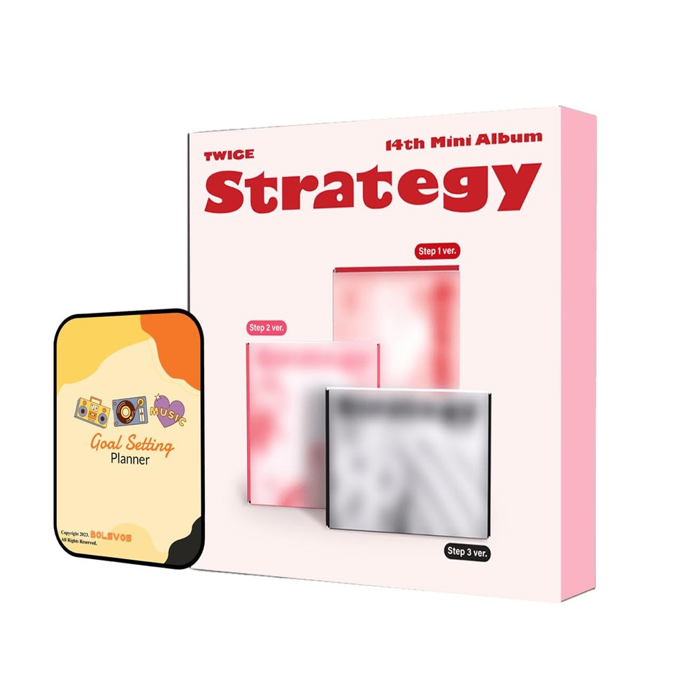 STRATEGY TWICE Album [STEP 2 Ver. (Standard Ver.)] + Pre-Order Benefits + BolsVos K-POP-Inspired Freebies (14th Mini Album)