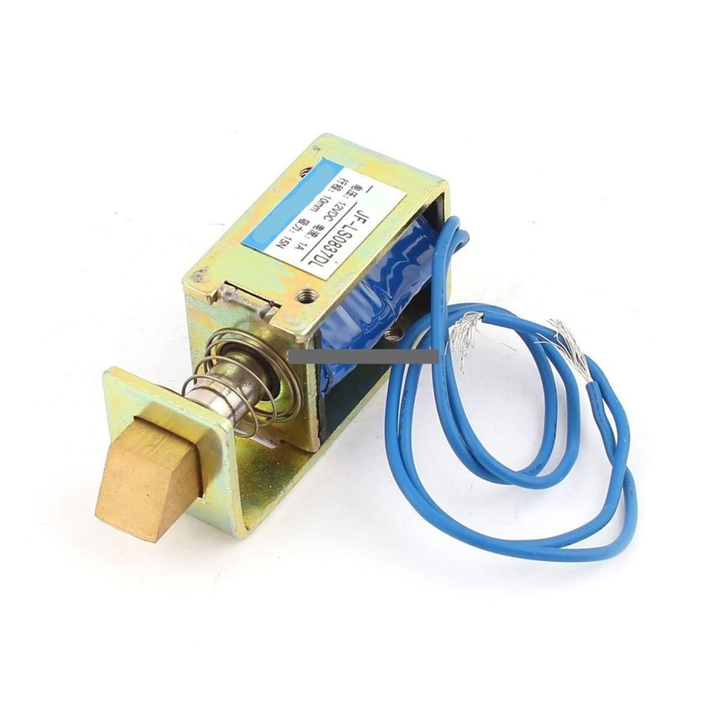 PQYSMVVG JF-0837DL DC 12V 1A, 10 mm Stroke, 15 N Force Open-Frame Solenoid for Electric Door Locks