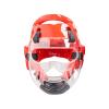 Adjustable Kickboxing Headgear with Face Shield, Red, Size M view 1