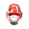 Adjustable Kickboxing Headgear with Face Shield, Red, Size M view 2