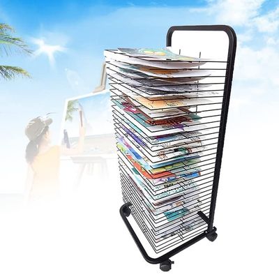 Mobile Metal Art Storage and Drying Rack