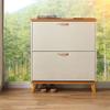Modern Wooden Shoe Cabinet with 2 Doors view 2