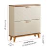 Modern Wooden Shoe Cabinet with 2 Doors view 3