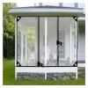 VagxTbs Transparent Tarp with Eyelets and Zipper, Foldable PVC Cover for Patio or Gazebo, 2 x 2 m view 1