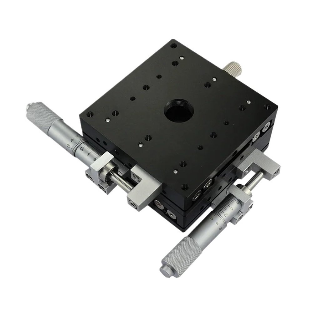 LUJIAYA XY Axial Manual Translation Stage LY125-L/R/C, Optical Translation Stage with Cross-Roller Guide (LY125-L)