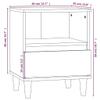 GAONUDAN 2-Piece Nightstand Set with Drawer and Open Shelf, Brown and Oak view 3