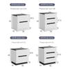 GAONUDAN Modern White Nightstand with Storage Drawer view 2