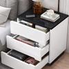 GAONUDAN Modern White Nightstand with Storage Drawer view 4