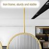 zktoermn Modern Room Divider with Glass, Gold, 180 x 50 cm view 4