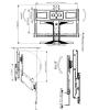 Motorized TV Wall Mount for 32–65 in Screens, Adjustable Spring-Assisted Ceiling Mount, 35 kg Capacity, 180° Left/Right Rotation view 2