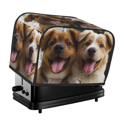 Funny Dog 2-Slice Toaster Cover with Handle and Pockets