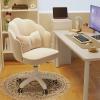 Plush Velvet Makeup Chair, Adjustable Office Chair with Arms view 1