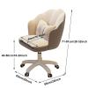 Plush Velvet Makeup Chair, Adjustable Office Chair with Arms view 2