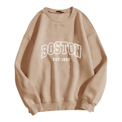 Women's Oversized Crewneck Cotton Sweatshirt